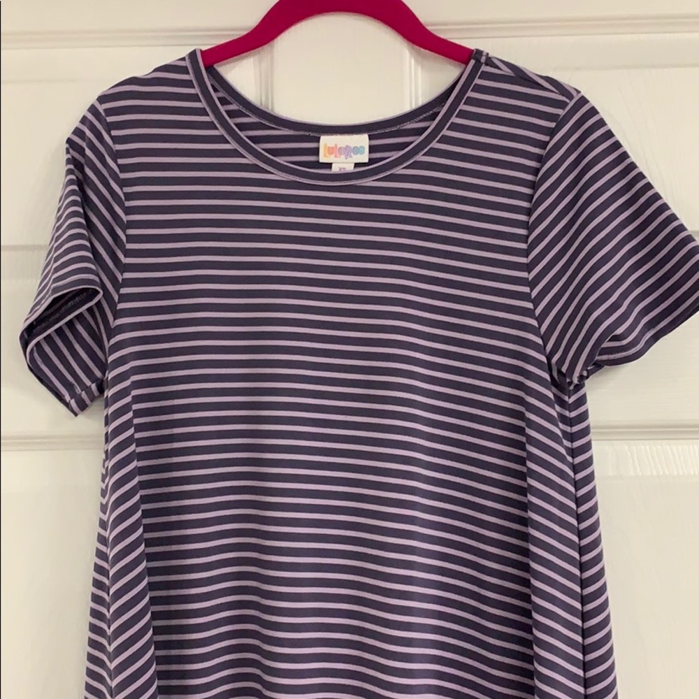 LuLaroe Carly XS NWT PURPLE STRIPES!!